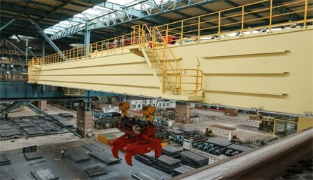 Double Girder Slab Tongs Overhead Crane  